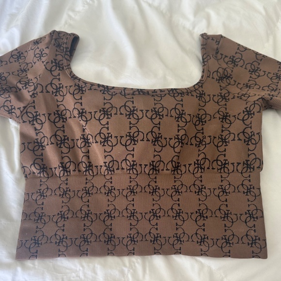 GUESS? Logomania Brown & Black Ribbed Active Set Size XS - Picture 5 of 11